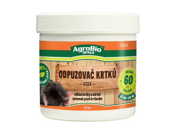 AgroBio ATAK ODPUZOVAČ krtků, 60 ks