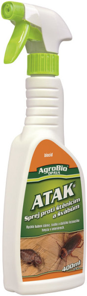 AgroBio ATAK Sprej proti štěnicím a švábům, 400 ml/R