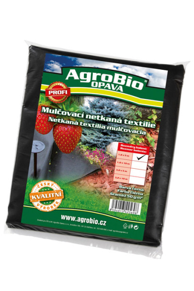 AgroBio ČERNÁ netkaná textilie 50 g/m2, 1,6x5 m