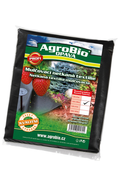 AgroBio ČERNÁ netkaná textilie 50 g/m2, 1,6x10 m