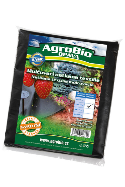 AgroBio ČERNÁ netkaná textilie 40 g/m2, 1,6x10 m