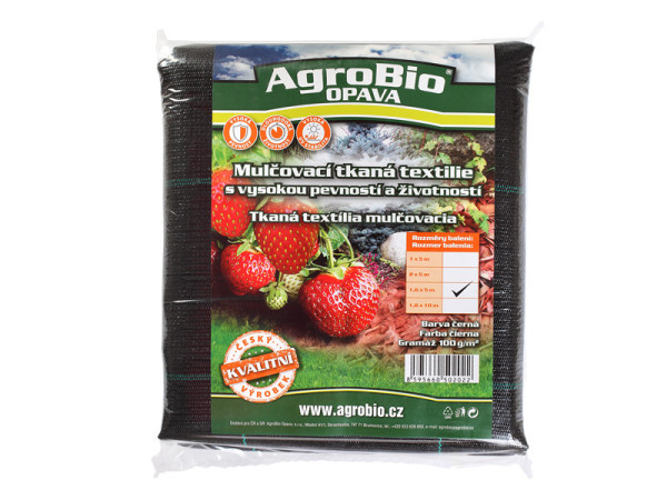 AgroBio ČERNÁ tkaná textilie 100 g/m2, 1,6x5 m