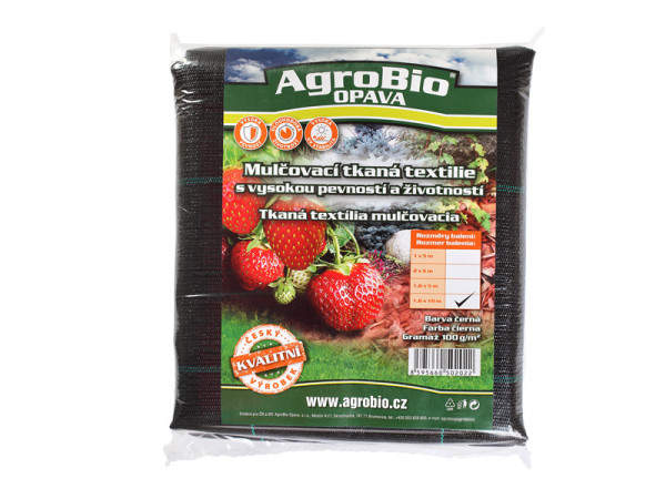 AgroBio ČERNÁ tkaná textilie 100 g/m2, 1,6x10 m