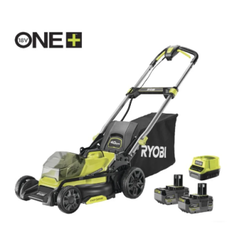 Ryobi RY18LMX40C-240 18V One Plus ™ Bezuhlíková sekačka na trávu se šířkou záběru 40 cm  2 x 4,0