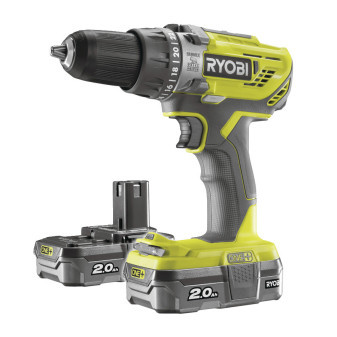 Ryobi R18PD3-220S 18V Akumulátorová příklepová vrtačka (2x2.0Ah)