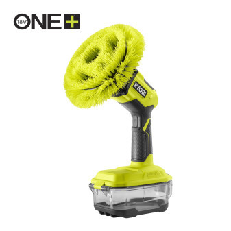 Ryobi R18CPS-0, 18V One Plus ™ kompaktní kartáč, 15cm kulatá hlava, vodotěsné krytí IPX7