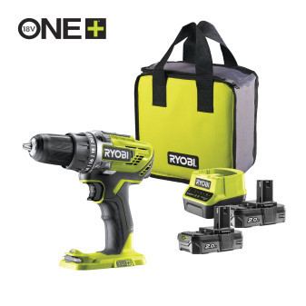 Ryobi R18DD3-220S 18V Akumulátorový vrtací šroubovák (2x2.0Ah)