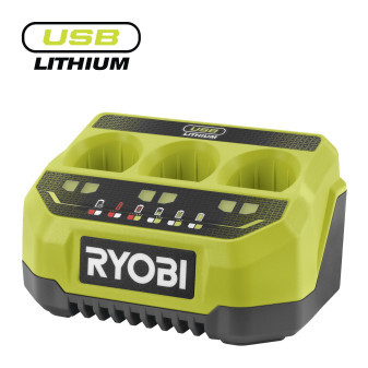 Ryobi RC43P 3portová rychlonabíječka USB Lithium™, kompatibilní s 4V bateriemi USB Lithium™