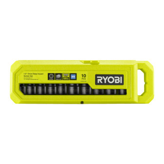 Ryobi RHDIS10PC, Sada 10 nástrčných hlavic do rázových utahováků na utahování nebo povolování.