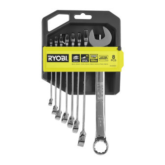 Ryobi RHWR8PC 8-dílná sada ráčny a nástrčných klíčů