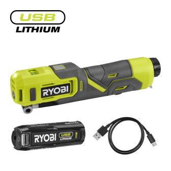 Ryobi  RI4-120G 4V Akumulátorový vysokotlaký kompresor USB Lithium, 2,0 Ah akumulátor (RB420)