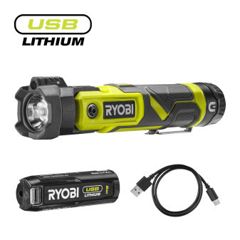 Ryobi RLP4-120G  4V Akumulátorové otočné světlo USB Lithium, 600 lumenů, 2,0 Ah (RB420)