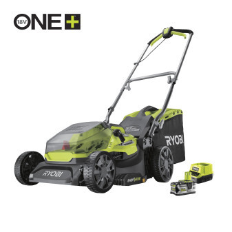 Ryobi RY18LMX37A-150 18V One Plus ™ sekačka na trávu, záběr 37 cm, mulčování, 1x 5,0 Ah aku