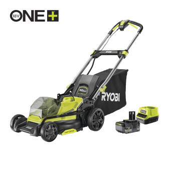 Ryobi RY18LMX40C-150 18V One Plus ™ Bezuhlíková sekačka na trávu, záběr 40 cm, 5,0Ah