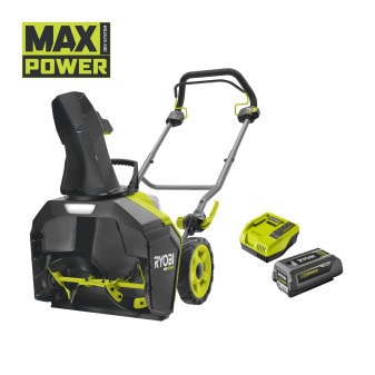 Ryobi RY36STX45A-140, 36V bezuhlíková fréza, šířka záběru 45cm, rychlost 2100 ot/min.