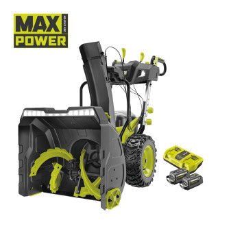 Ryobi RY36STX61A-260F, 36V bezuhlíková sněhová fréza MAX POWER, šírka záběru 61 cm (2x6.0Ah)