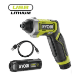 Ryobi RSD4-120T 4V Akumulátorový šroubovák USB Lithium 1 x 2,0 Ah akumulátor (RB420) + nabíječka